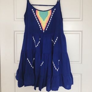 Akira Embroidered Blue Dress
